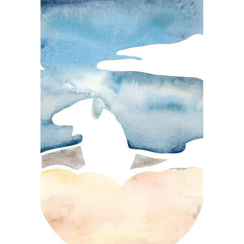 Cross Country Abstraction I White Modern Wood Framed Art Print by Chabot, Natasha