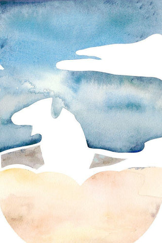 Cross Country Abstraction I Black Ornate Wood Framed Art Print with Double Matting by Chabot, Natasha