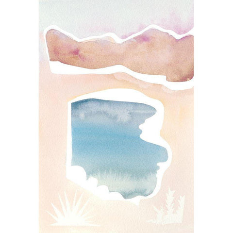 Cross Country Abstraction II Gold Ornate Wood Framed Art Print with Double Matting by Chabot, Natasha