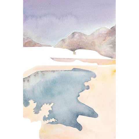 Cross Country Abstraction III White Modern Wood Framed Art Print by Chabot, Natasha