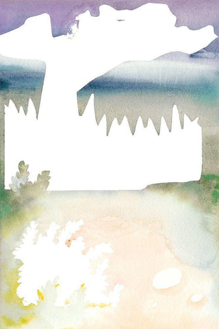 Cross Country Abstraction V Black Ornate Wood Framed Art Print with Double Matting by Chabot, Natasha