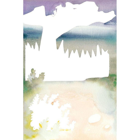 Cross Country Abstraction V Black Modern Wood Framed Art Print by Chabot, Natasha