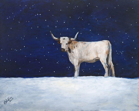 Journey Through the Snow III White Modern Wood Framed Art Print with Double Matting by Winkler, Kathy