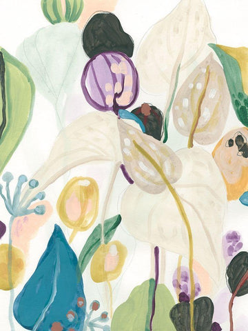 Wild Tropics I Black Ornate Wood Framed Art Print with Double Matting by Vess, June Erica