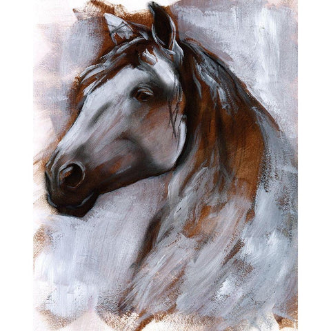 Mane Attraction I White Modern Wood Framed Art Print by Parker, Jennifer Paxton