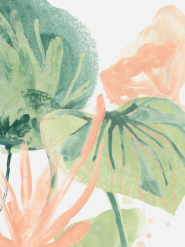 Blush Breeze I White Modern Wood Framed Art Print with Double Matting by Vess, June Erica