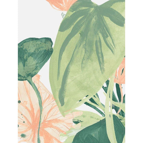 Blush Breeze II Gold Ornate Wood Framed Art Print with Double Matting by Vess, June Erica