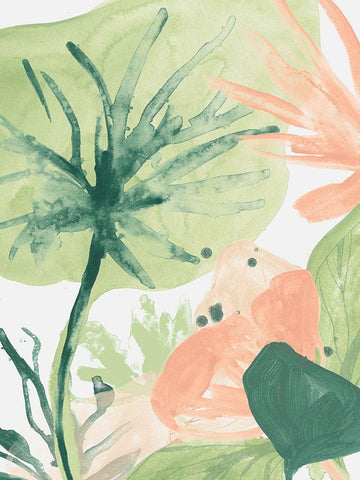 Blush Breeze III Black Ornate Wood Framed Art Print with Double Matting by Vess, June Erica