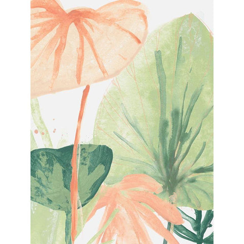 Blush Breeze IV Black Modern Wood Framed Art Print by Vess, June Erica