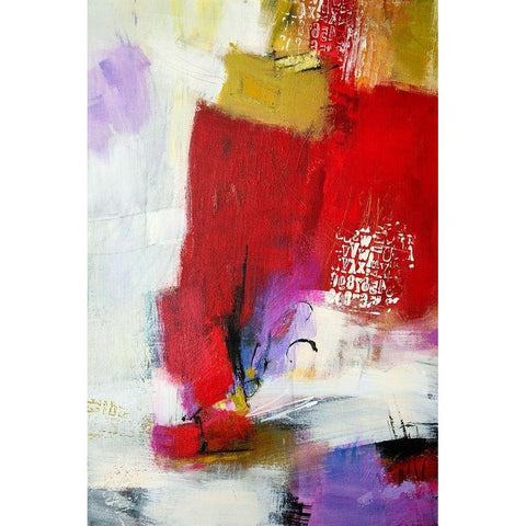 Text Blocking I Black Modern Wood Framed Art Print by Bothne, Janet