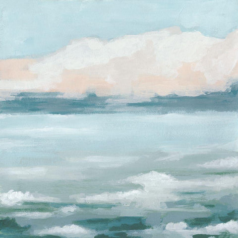 Tidal Prose I White Modern Wood Framed Art Print by Vess, June Erica