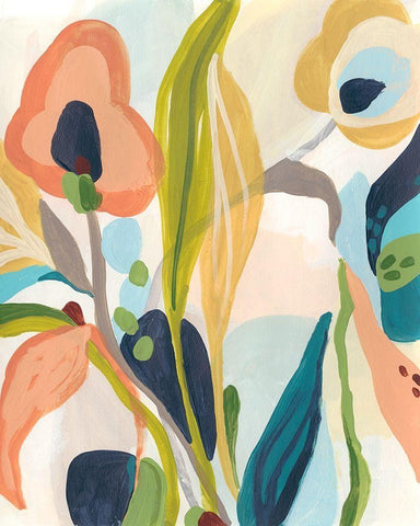 Jungle Jewels II Black Ornate Wood Framed Art Print with Double Matting by Vess, June Erica