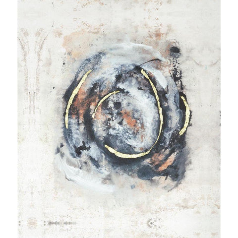 Embellished Circular Energy IV Gold Ornate Wood Framed Art Print with Double Matting by Combs, Joyce