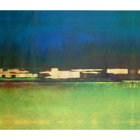 Embellished City Afar I Gold Ornate Wood Framed Art Print with Double Matting by Gordon, Sharon