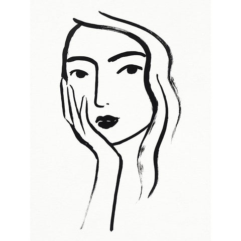 Athene I Black Modern Wood Framed Art Print with Double Matting by Borges, Victoria