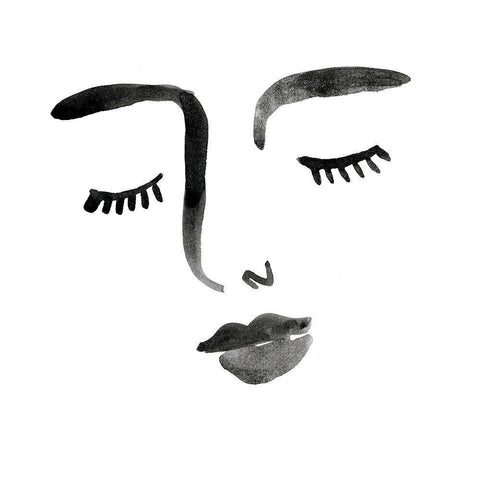 Blink II Black Modern Wood Framed Art Print with Double Matting by Borges, Victoria