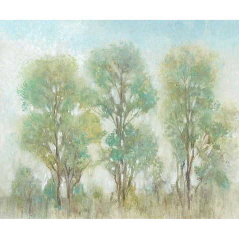 Muted Trees I Gold Ornate Wood Framed Art Print with Double Matting by OToole, Tim