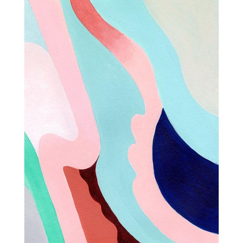 Pastel Highlands II White Modern Wood Framed Art Print by Popp, Grace
