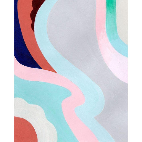 Pastel Highlands III Black Modern Wood Framed Art Print with Double Matting by Popp, Grace