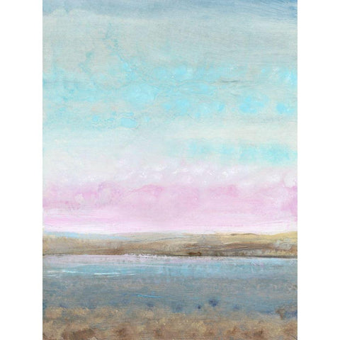 Pink Horizon I Gold Ornate Wood Framed Art Print with Double Matting by OToole, Tim