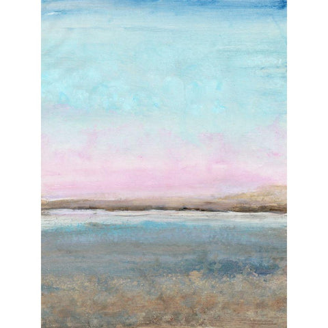 Pink Horizon II Gold Ornate Wood Framed Art Print with Double Matting by OToole, Tim