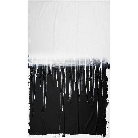Custom Coalescence Black Modern Wood Framed Art Print with Double Matting by Guthrie, Jenna