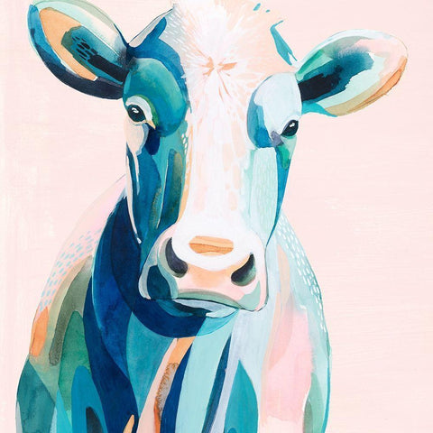 Pastel Pasture I Black Modern Wood Framed Art Print by Popp, Grace