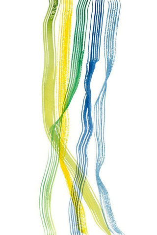 Ribboned I White Modern Wood Framed Art Print with Double Matting by Ludwig, Alicia