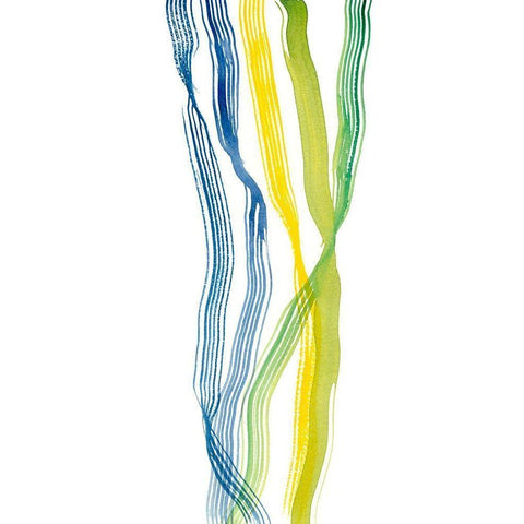 Ribboned II White Modern Wood Framed Art Print by Ludwig, Alicia