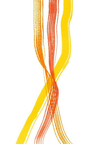 Ribboned III White Modern Wood Framed Art Print with Double Matting by Ludwig, Alicia