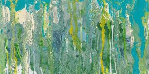 Molten Glass I White Modern Wood Framed Art Print with Double Matting by Ludwig, Alicia