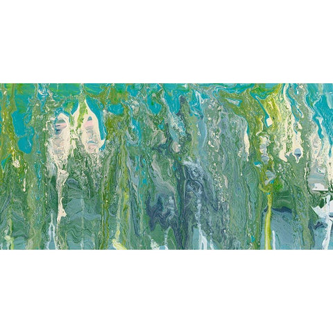 Molten Glass II Black Modern Wood Framed Art Print with Double Matting by Ludwig, Alicia