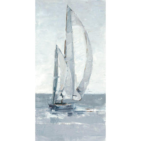 Grey Seas II Black Modern Wood Framed Art Print with Double Matting by Harper, Ethan