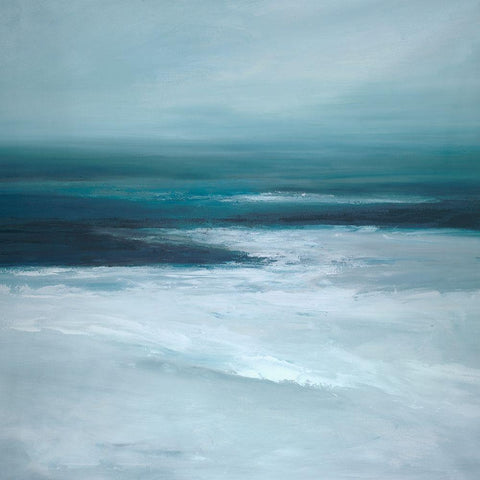 Night Beach Black Ornate Wood Framed Art Print with Double Matting by Wilkins, Suzanne