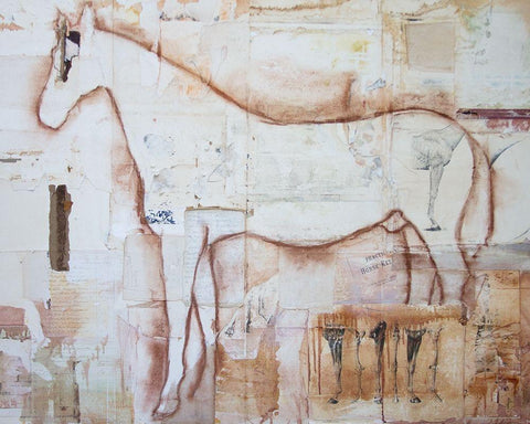 Practical Horse Keeper White Modern Wood Framed Art Print with Double Matting by Friedman, Susan