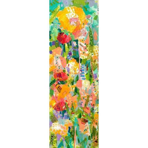 Lime Garden I White Modern Wood Framed Art Print by Grim, Tara Funk