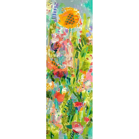 Lime Garden II Black Modern Wood Framed Art Print by Grim, Tara Funk