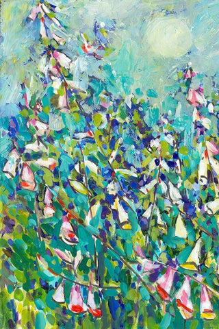 Joy in the Garden I Black Ornate Wood Framed Art Print with Double Matting by Grim, Tara Funk