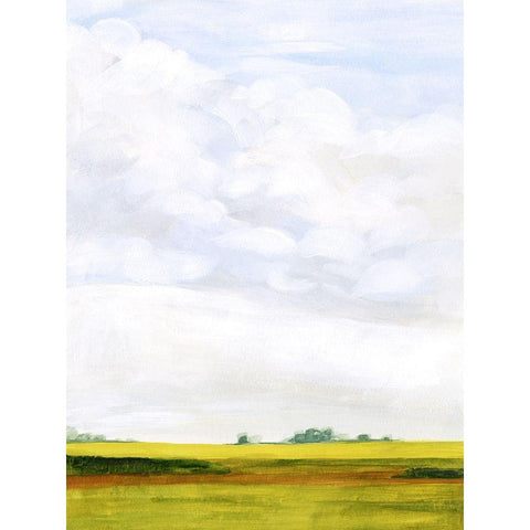 Field Walk I Black Modern Wood Framed Art Print with Double Matting by Borges, Victoria