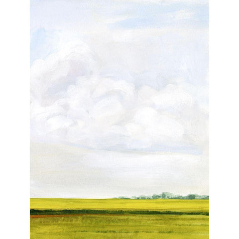 Field Walk II White Modern Wood Framed Art Print by Borges, Victoria