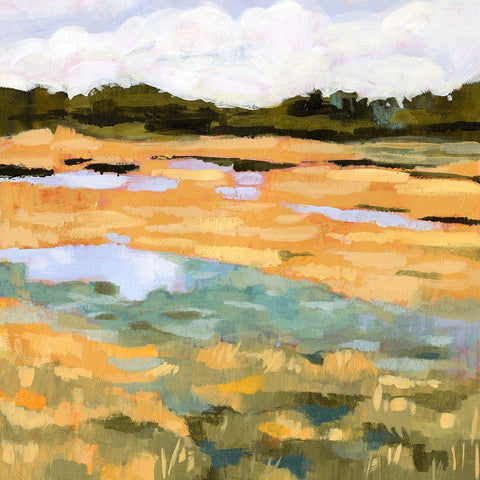 Marsh View II Gold Ornate Wood Framed Art Print with Double Matting by Borges, Victoria