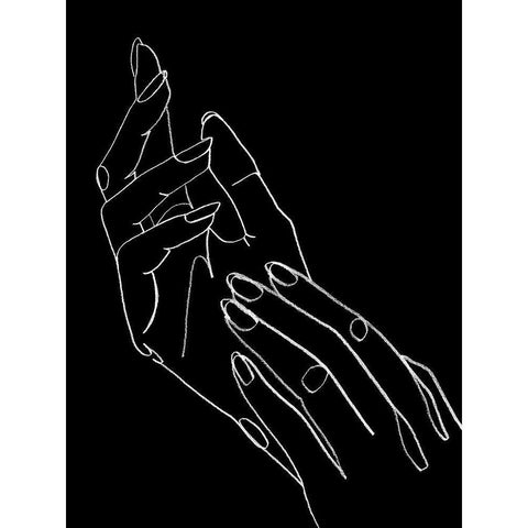 Helping Hands I Black Modern Wood Framed Art Print by Popp, Grace