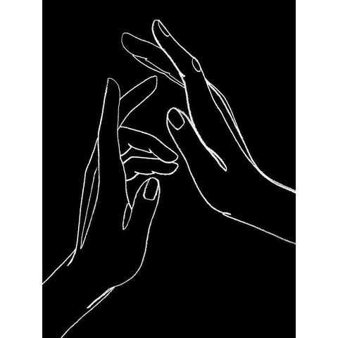 Helping Hands II Black Modern Wood Framed Art Print by Popp, Grace