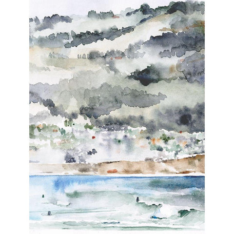 Palos Verdes II Black Modern Wood Framed Art Print with Double Matting by Parker, Jennifer Paxton