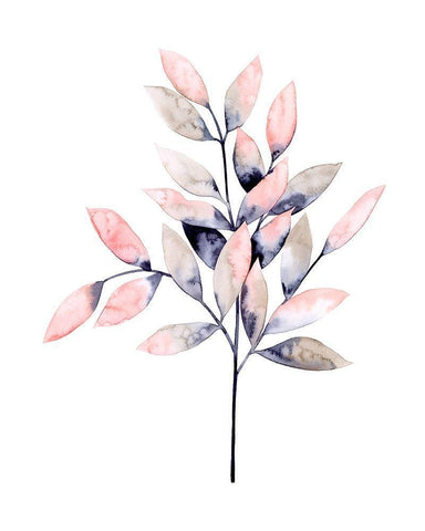 Midnight Branch I White Modern Wood Framed Art Print with Double Matting by Popp, Grace