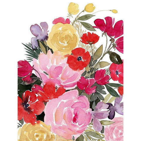 Rainy Day Bouquet I Black Modern Wood Framed Art Print with Double Matting by Popp, Grace