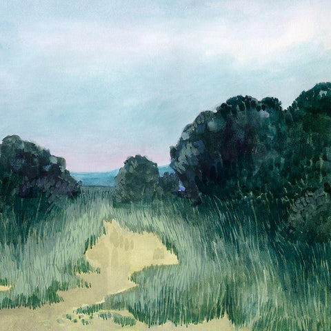 Twilight Dunes II Gold Ornate Wood Framed Art Print with Double Matting by Popp, Grace