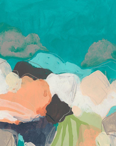 Quirkscape I Black Ornate Wood Framed Art Print with Double Matting by Vess, June Erica