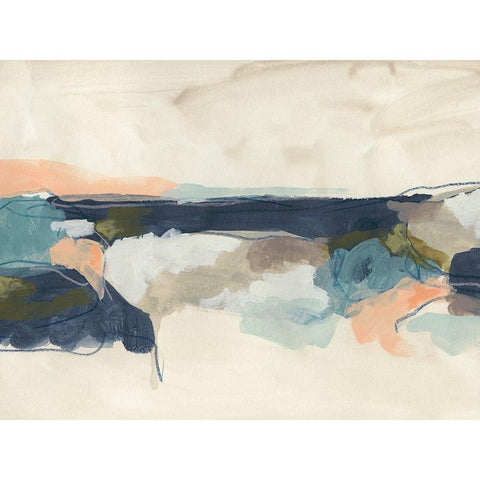 Palette Horizon I Black Modern Wood Framed Art Print with Double Matting by Vess, June Erica