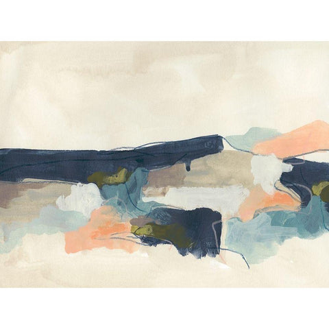 Palette Horizon II Black Modern Wood Framed Art Print by Vess, June Erica